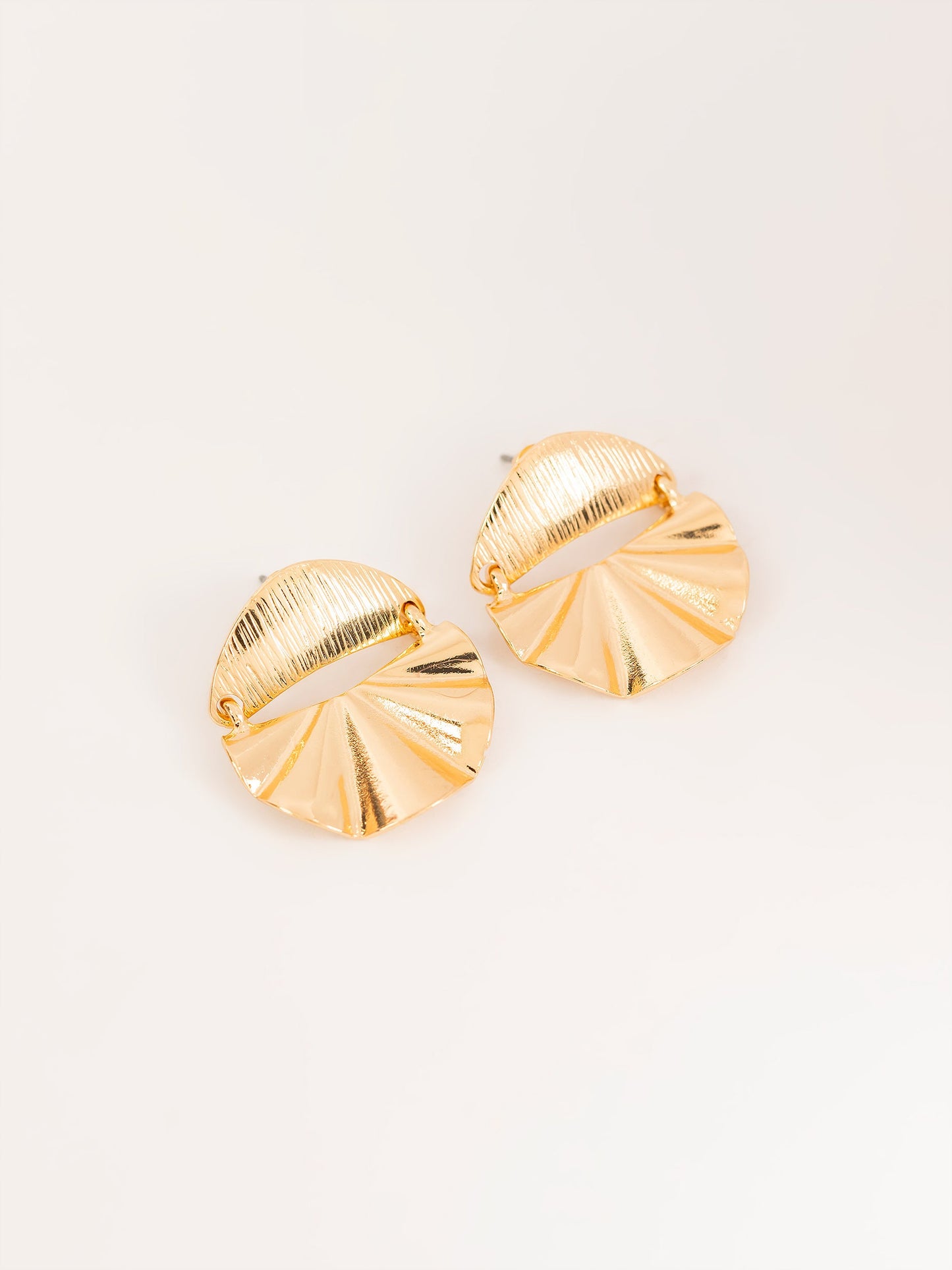 Pleated Leaf Earrings