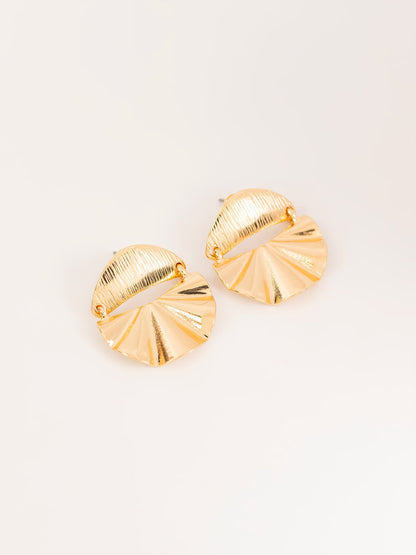 Pleated Leaf Earrings