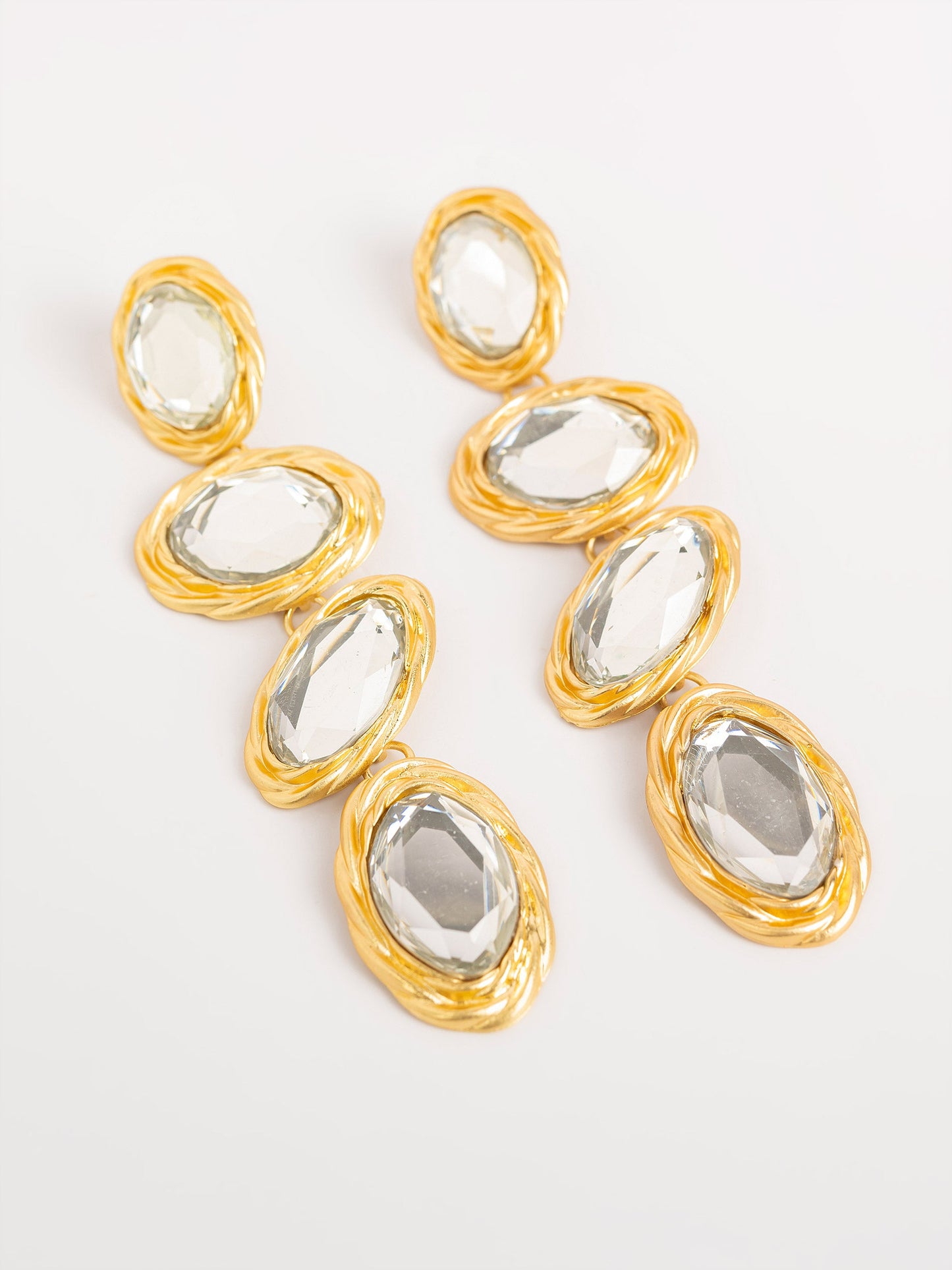 Rhinestone Embellished Earrings