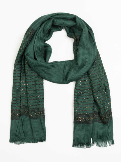 Sequined Woolen Shawl