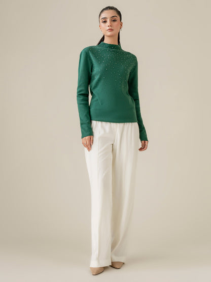 Embellished Woolen Sweater