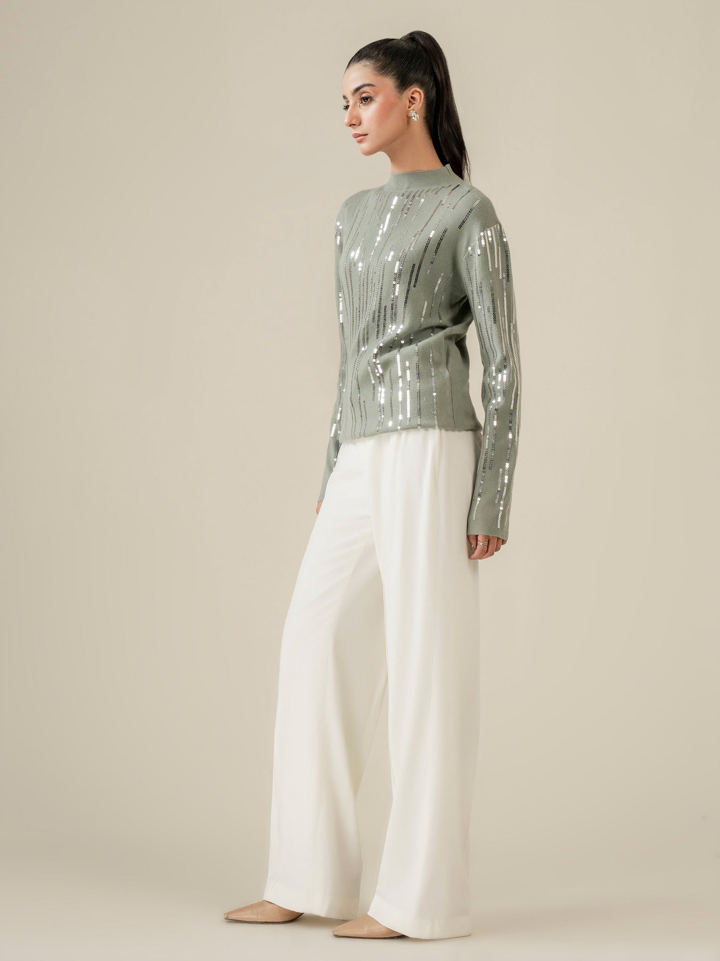 Embellished Woolen Sweater
