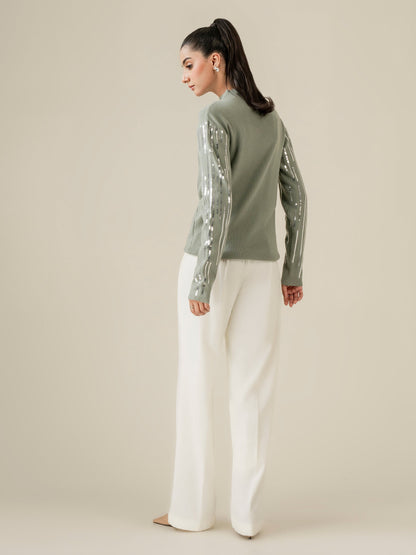 Embellished Woolen Sweater