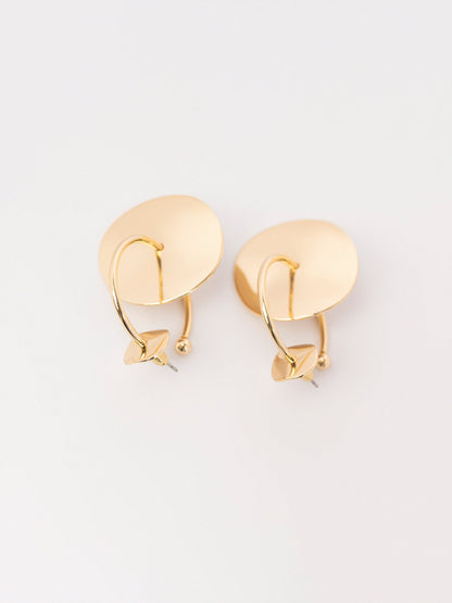 Hoop Disc Earrings