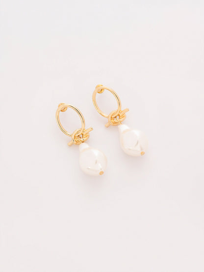 Pearl Hoop Earrings