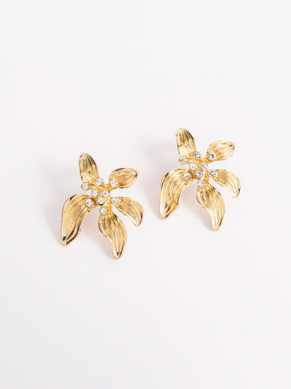 Textured Flower Earrings