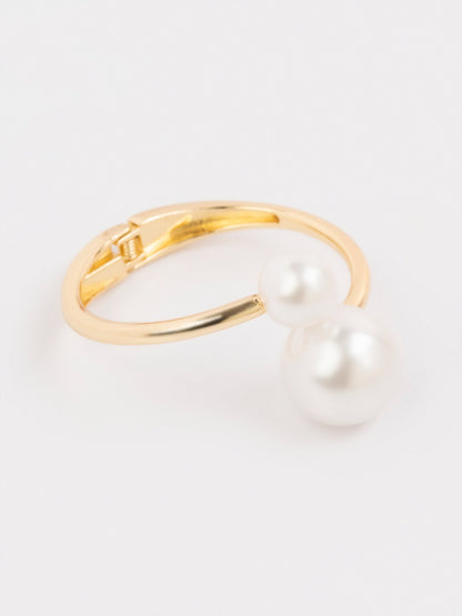 Pearl Cuff Bangle Bracelet