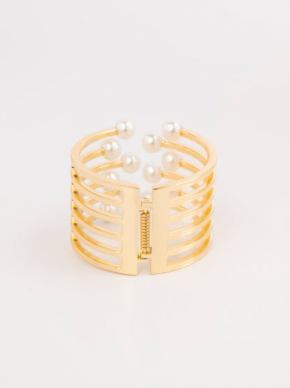 Pearl Cuff Bnagle Bracelet