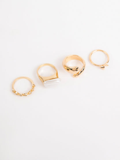 Hammered Ring Set