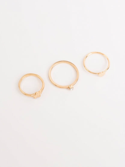 Hammered Ring Set