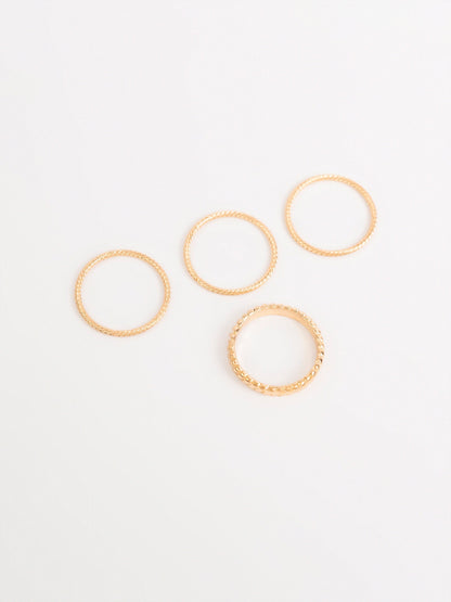Hammered Ring Set