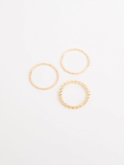 Asymmetric Band Ring Set