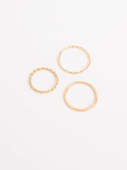 Emraled Stone Ring Set