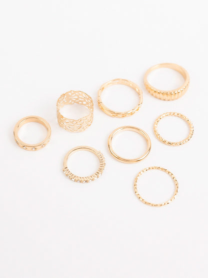 Laser Cut Band Ring Set