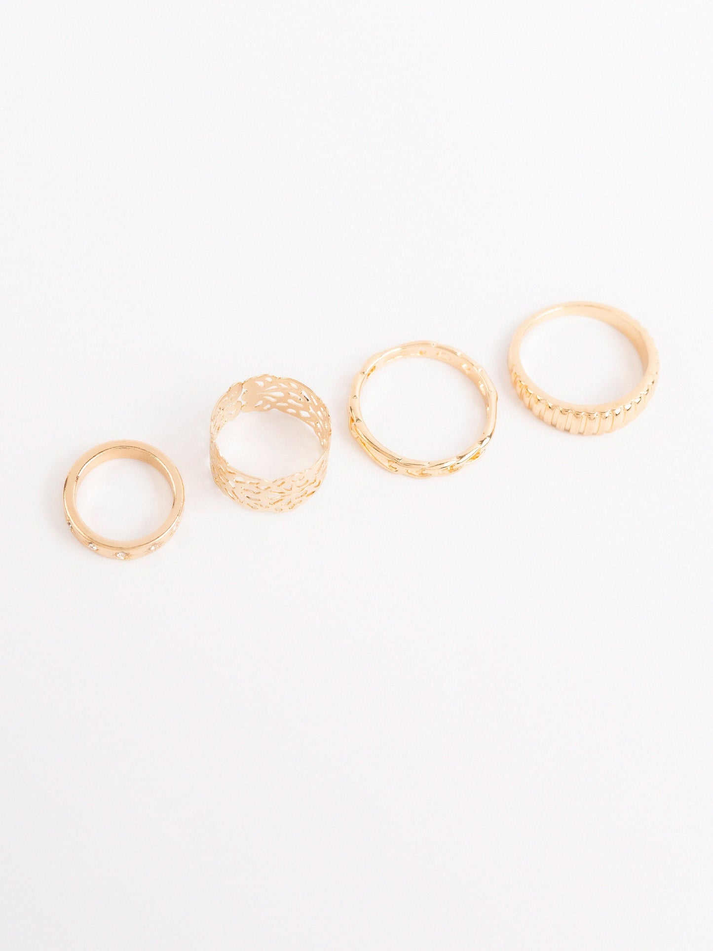 Laser Cut Band Ring Set