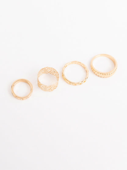 Laser Cut Band Ring Set
