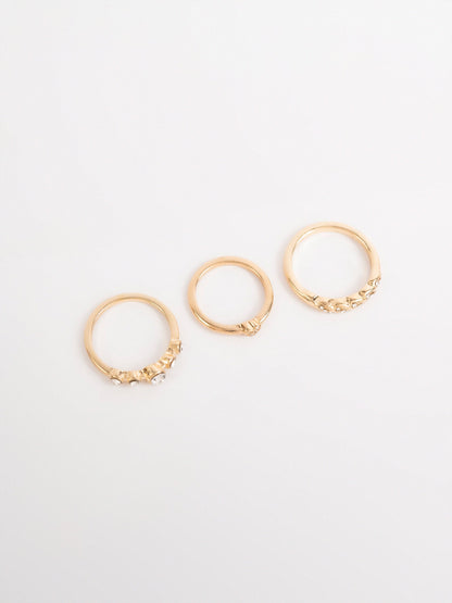 Stoned Ring Set