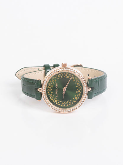 Rhinestone Embellished Watch