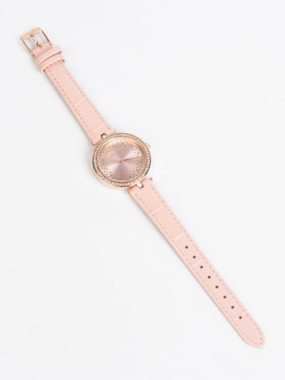Rhinestone Embellished Watch
