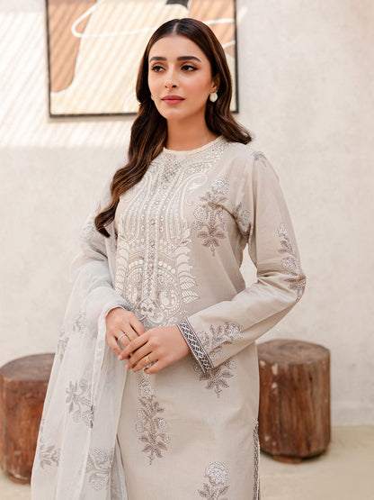 3 Piece Lawn Suit-Embroidered (Unstitched)
