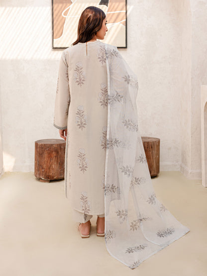 3 Piece Lawn Suit-Embroidered (Unstitched)