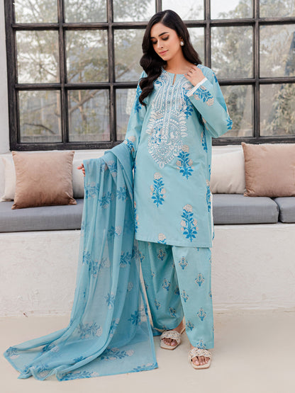 3 Piece Lawn Suit-Embroidered (Unstitched)