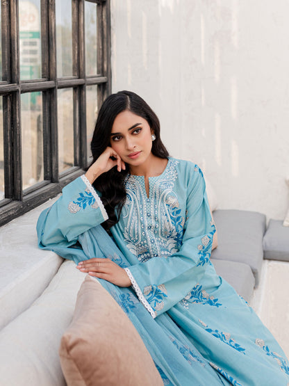 3 Piece Lawn Suit-Embroidered (Unstitched)