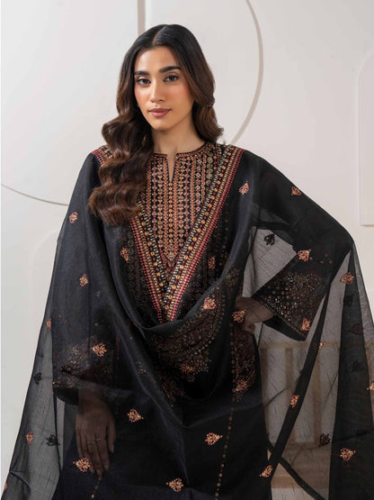 3 Piece Rajjo Net Suit-Embroidered (Pret)