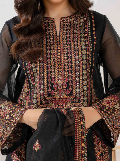 3 Piece Rajjo Net Suit-Embroidered (Pret)
