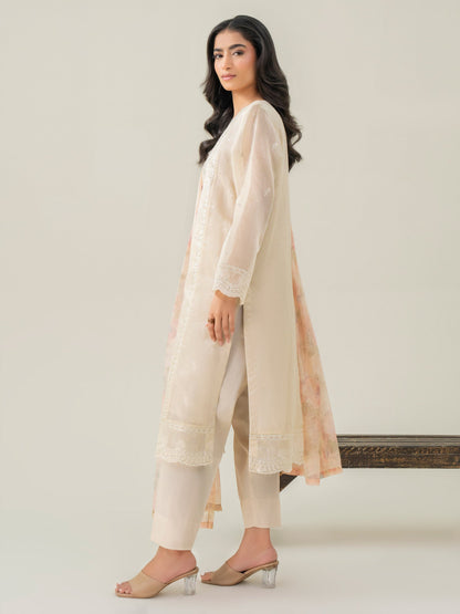 3 Piece Rajjo Net Suit-Embroidered (Pret)