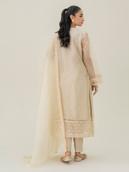 3 Piece Organza Suit-Embroidered (Pret)