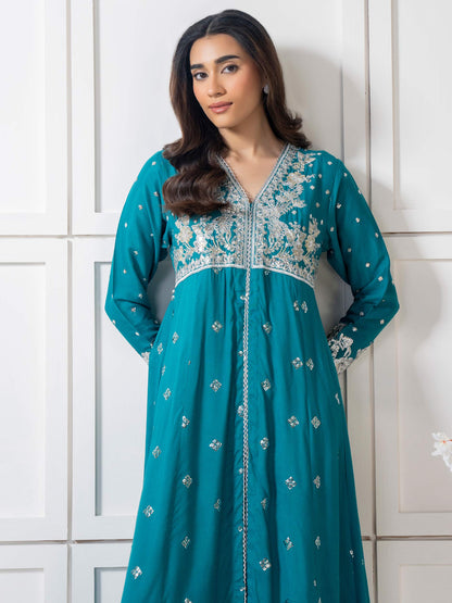2 Piece Silk Suit Embroidered (Pret)