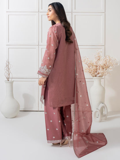 3 Piece Net Suit-Embellished (Pret)