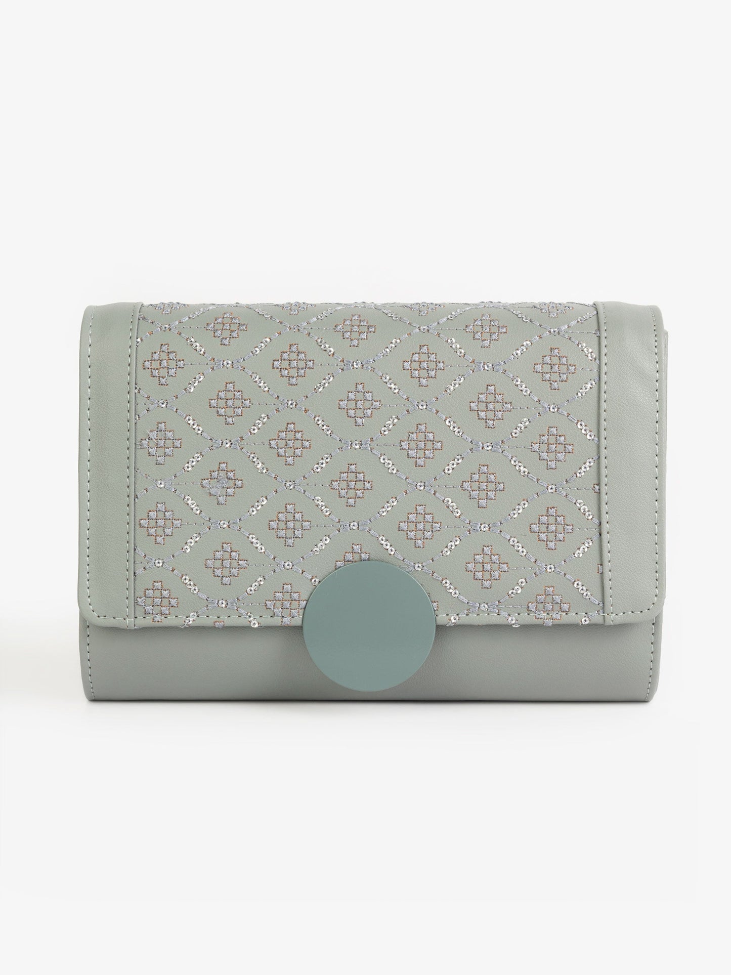 Sequin Embroidered Clutch