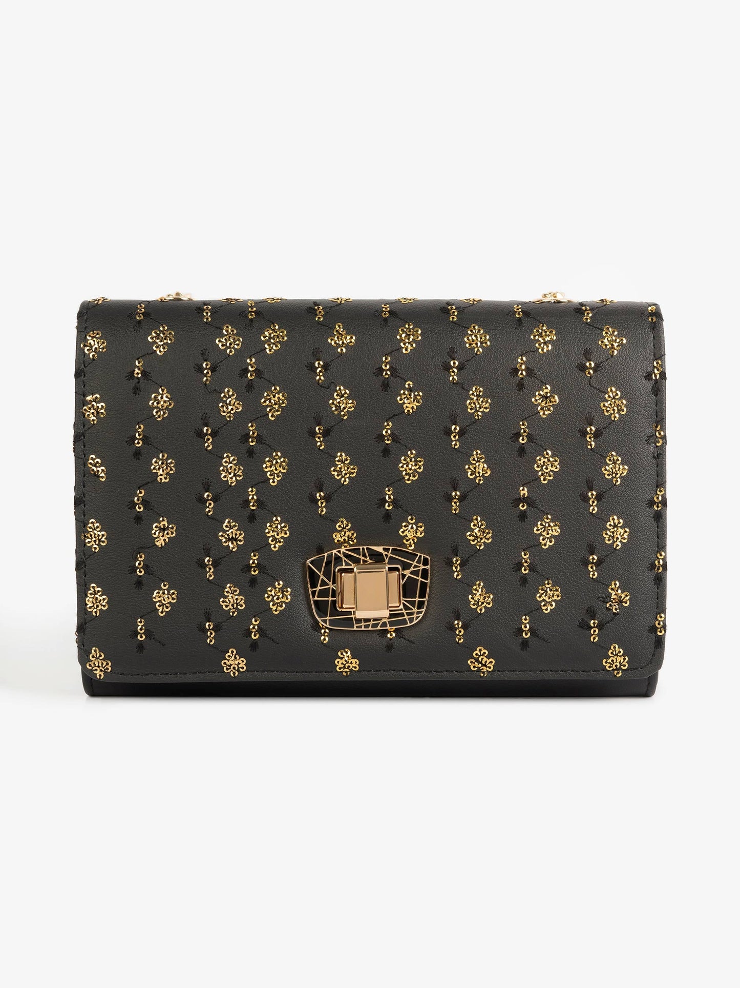 Sequin Embroidered Clutch