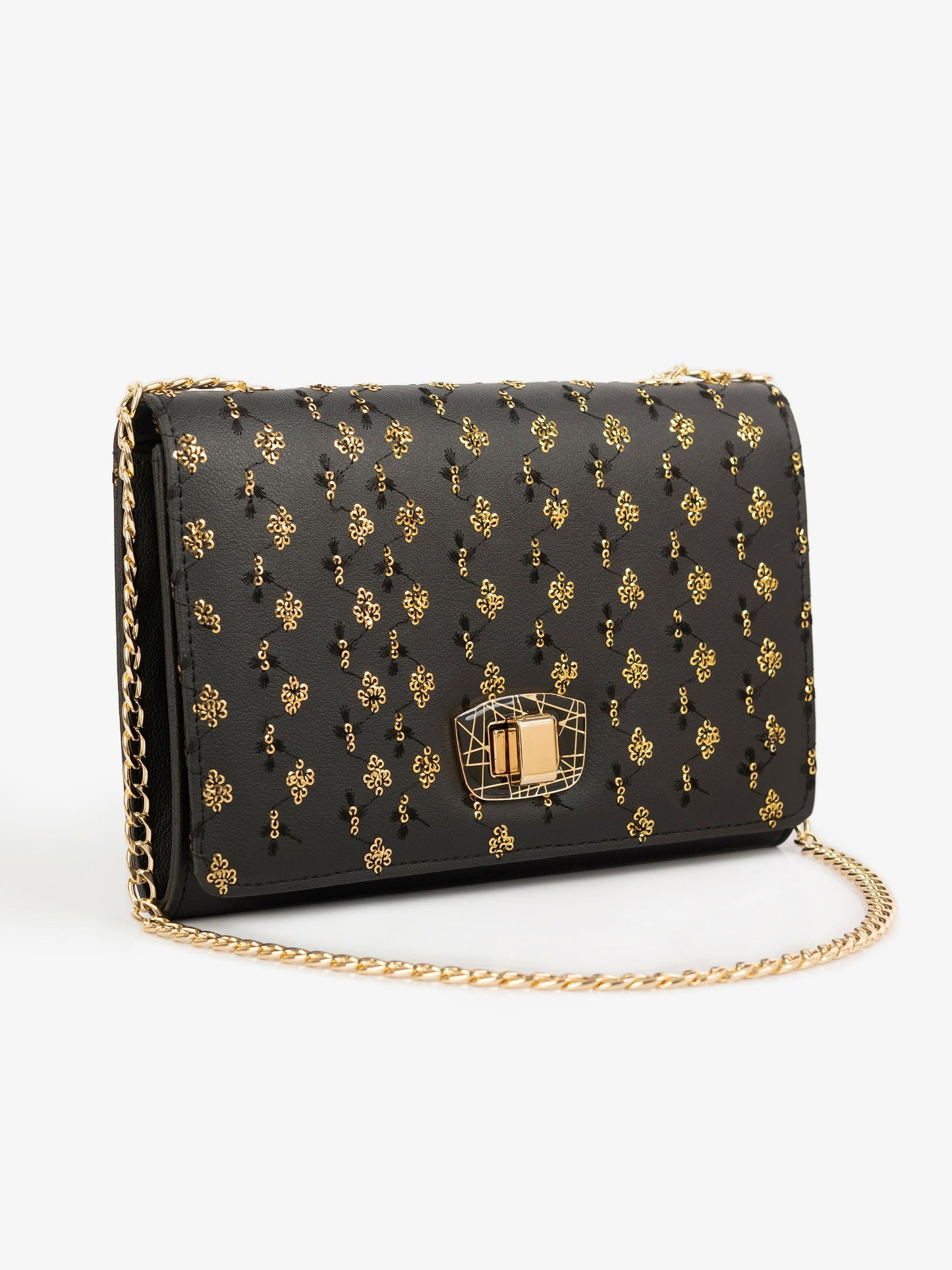 Sequin Embroidered Clutch