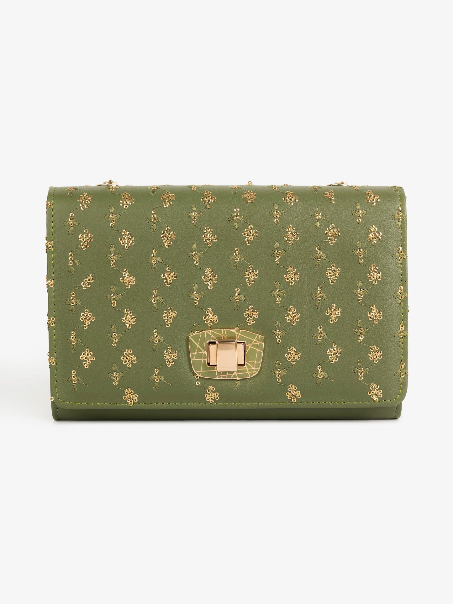 Sequin Embroidered Clutch