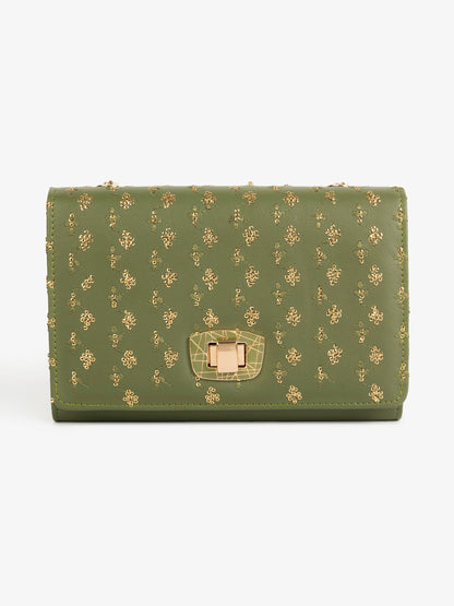 Sequin Embroidered Clutch