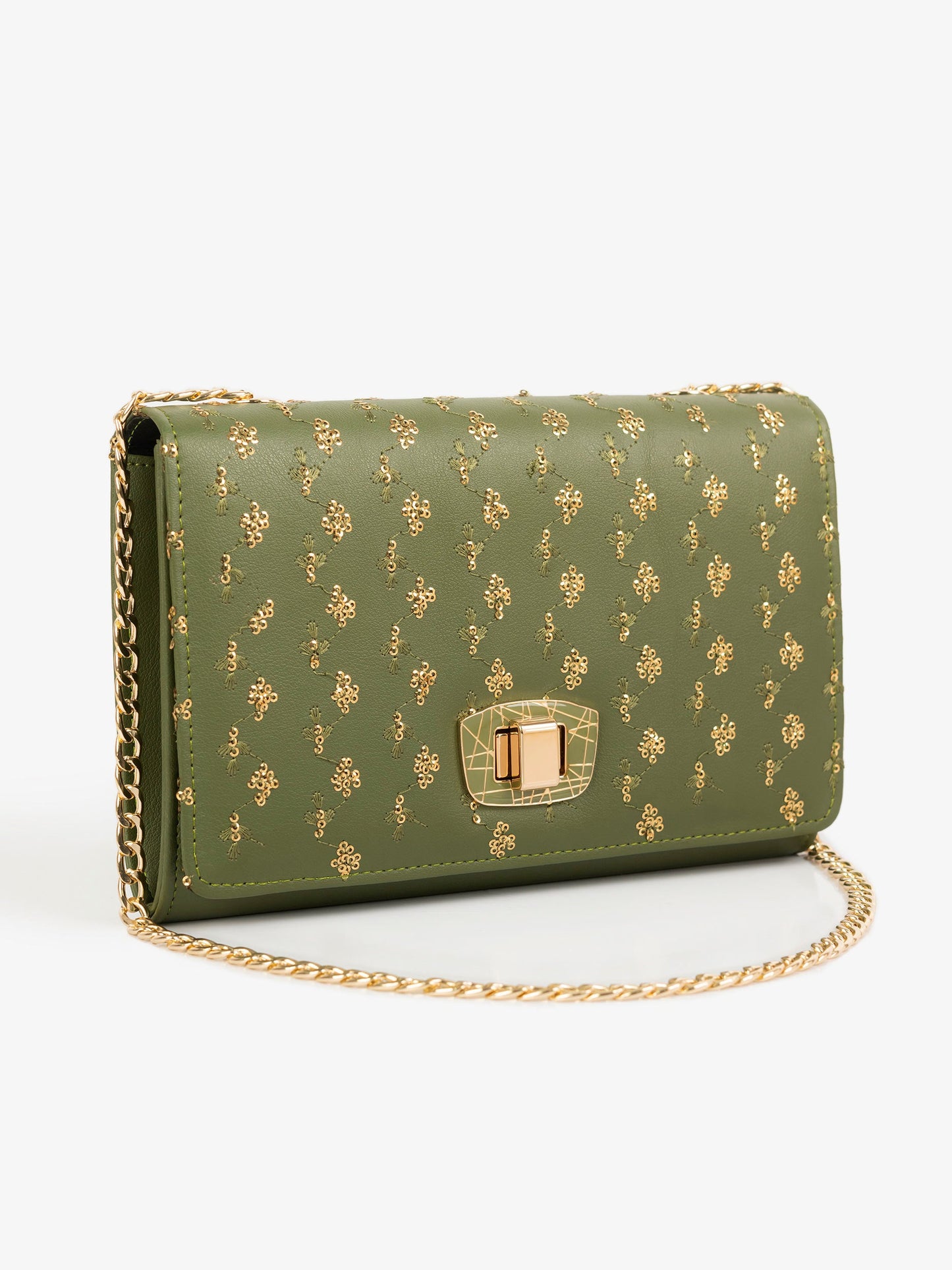 Sequin Embroidered Clutch
