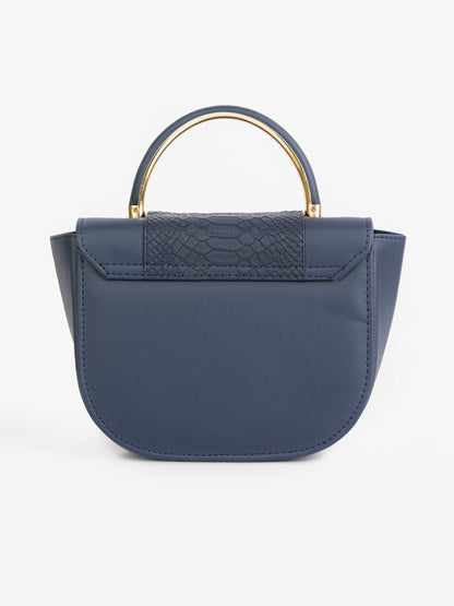 Snake Textured Hobo Handbag