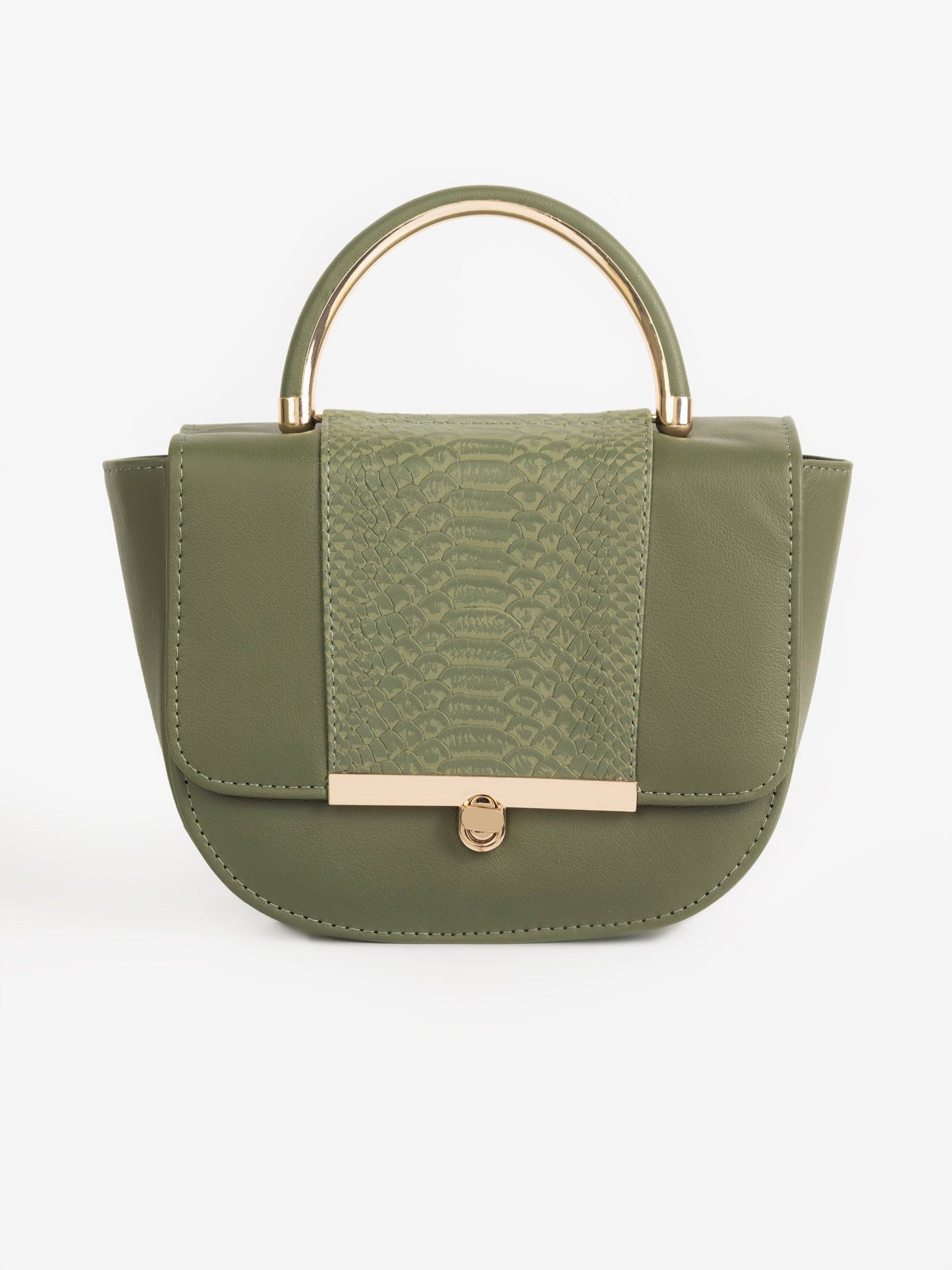 Snake Textured Hobo Handbag