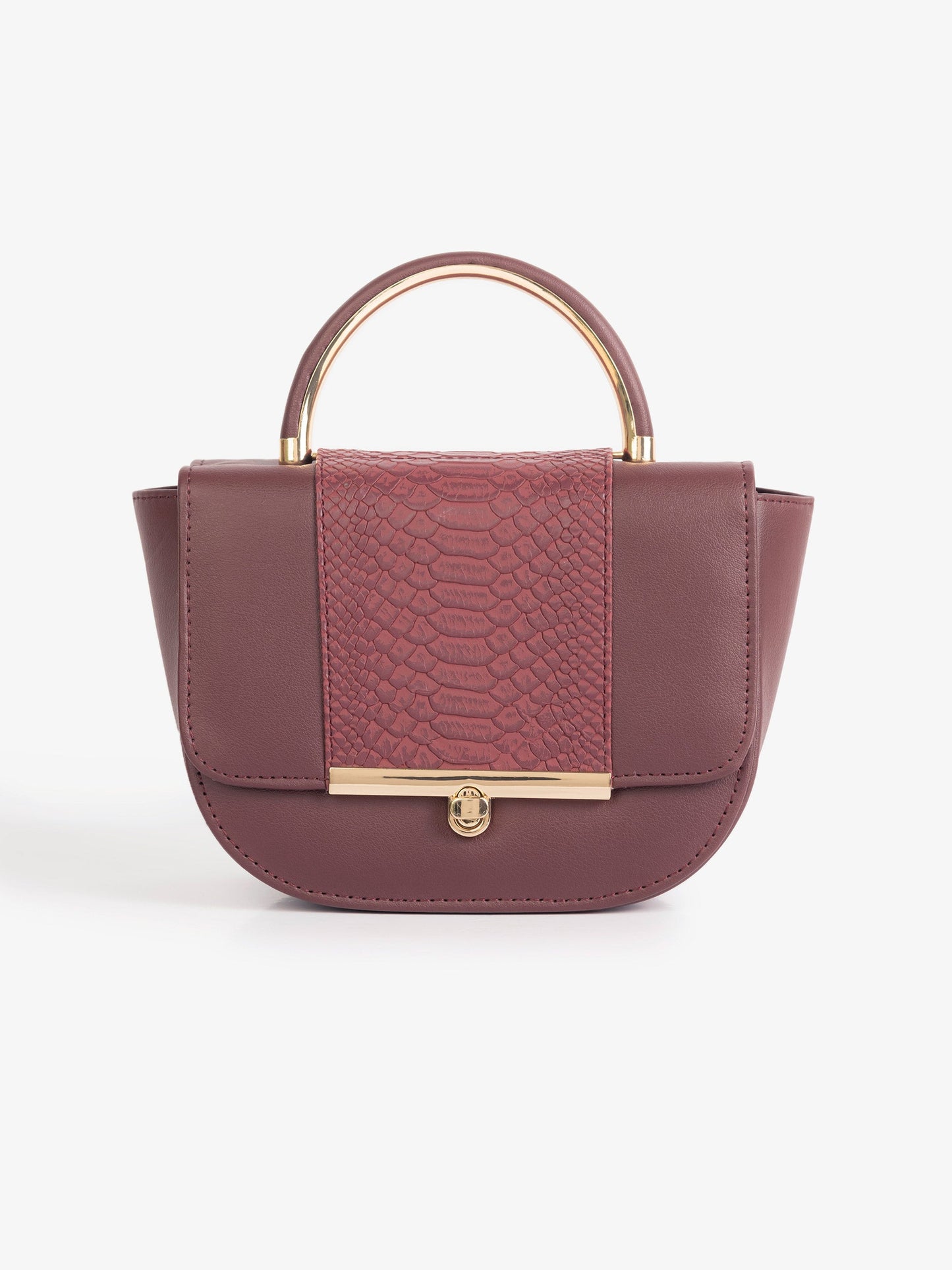 Snake Patterned Hobo Handbag