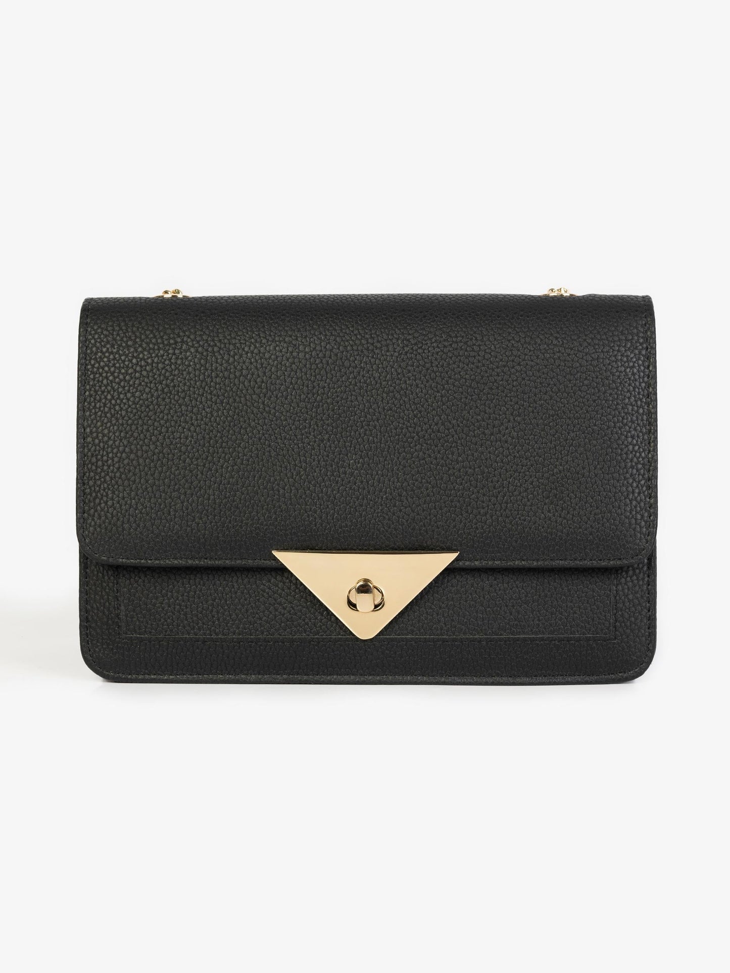 Textured Flap Handbag