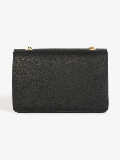 Textured Flap Handbag