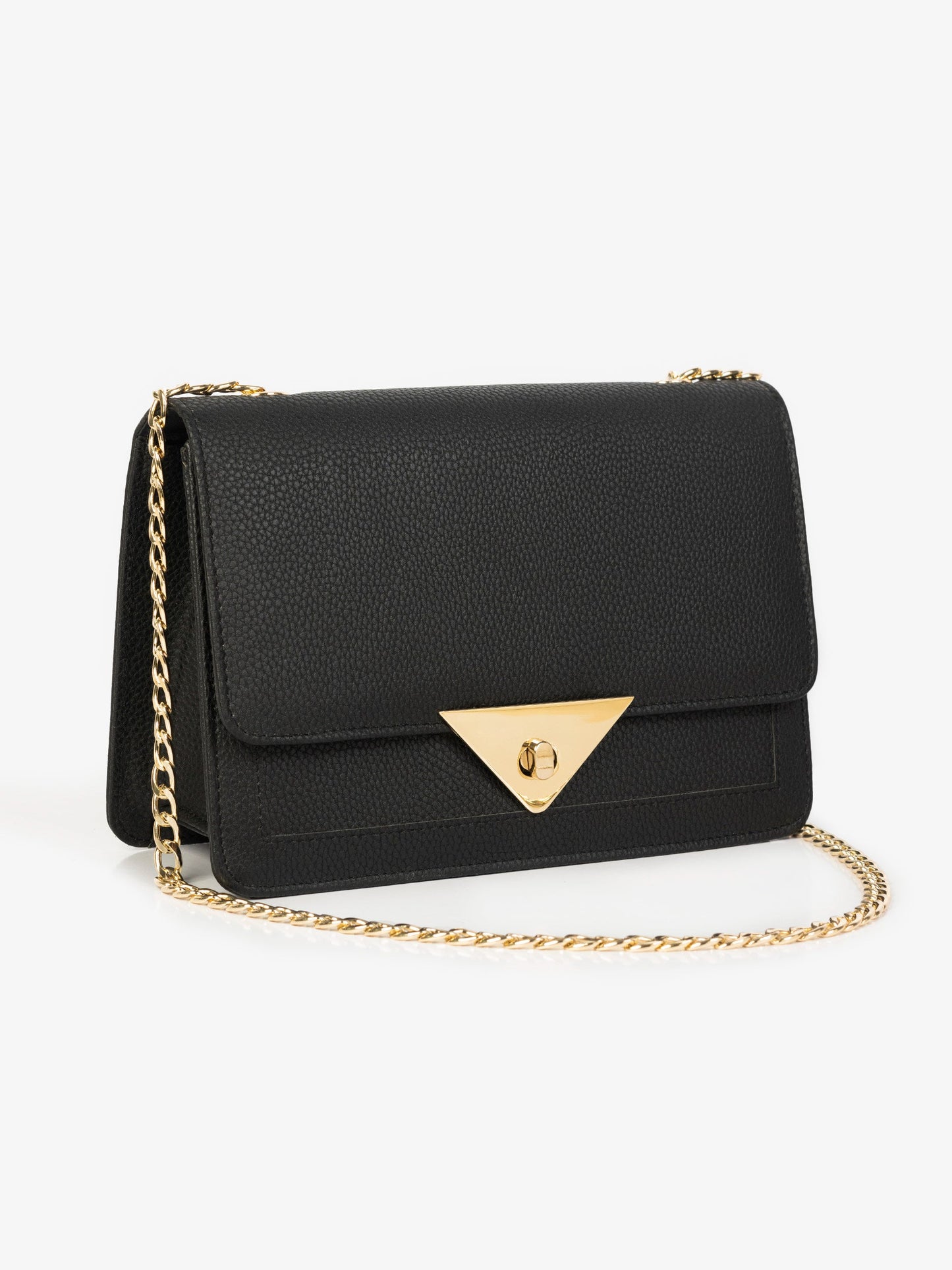 Textured Flap Handbag