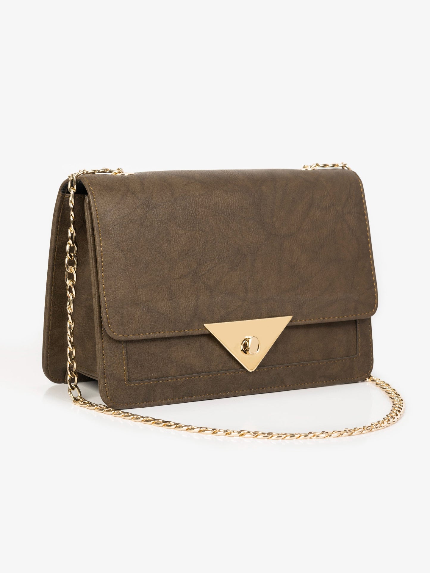 Textured Flap Handbag