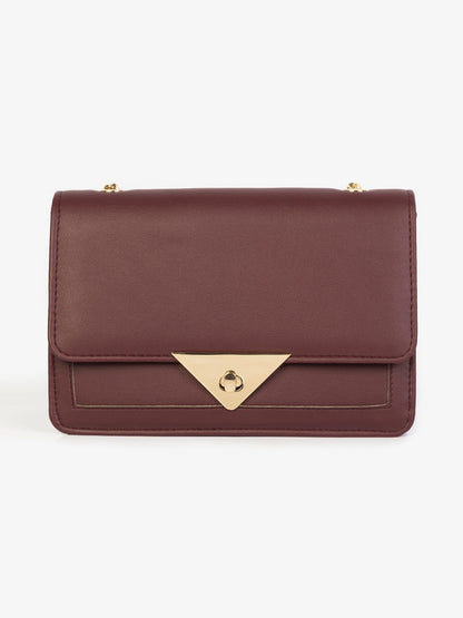 Textured Flap Handbag
