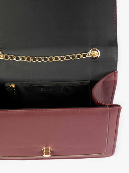 Textured Flap Handbag