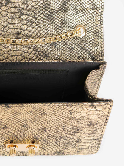 Snake Textured Handbag