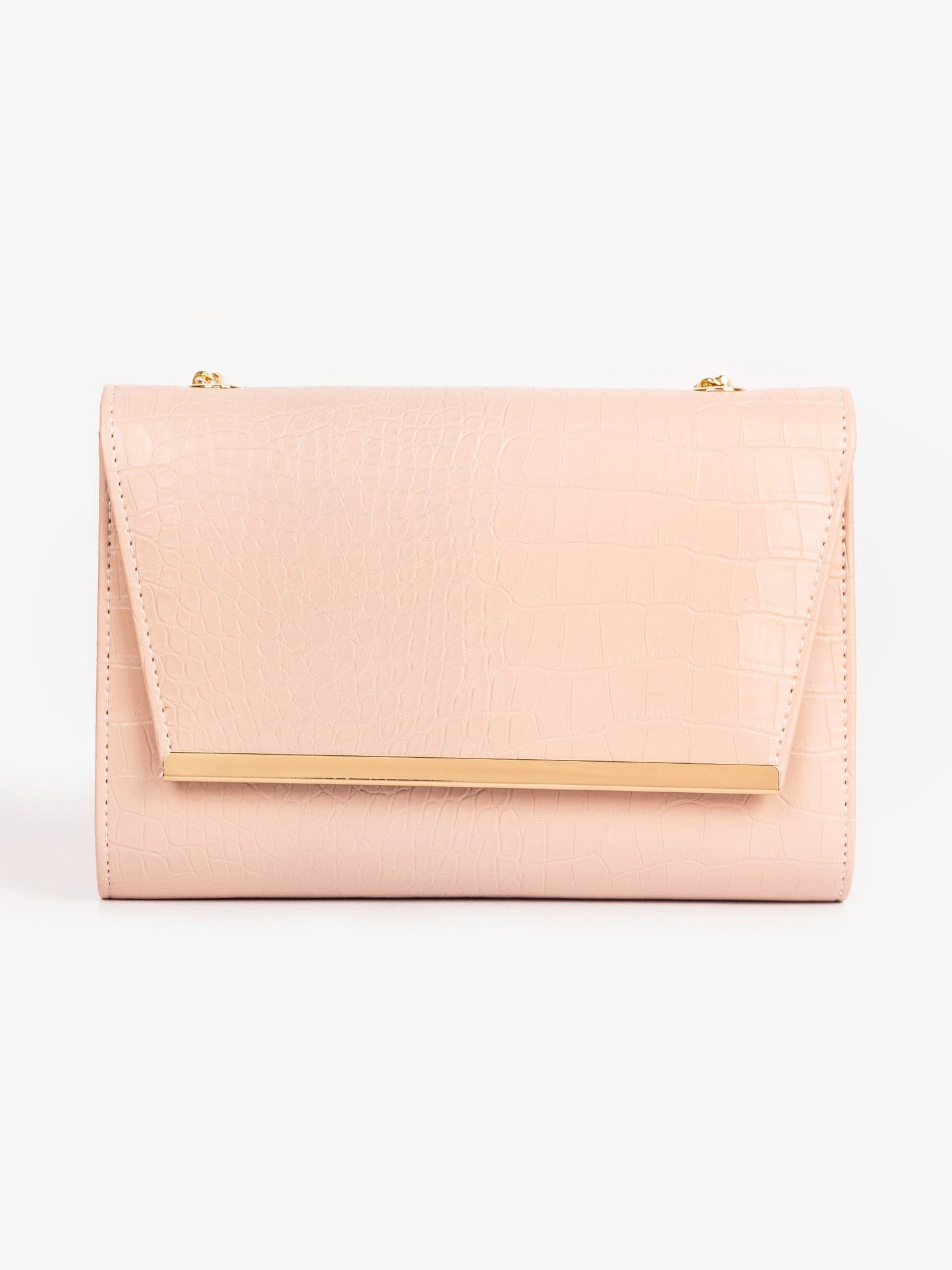 Textured Nude Clutch